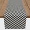 Black & White Chevron Outdoor Table Runner